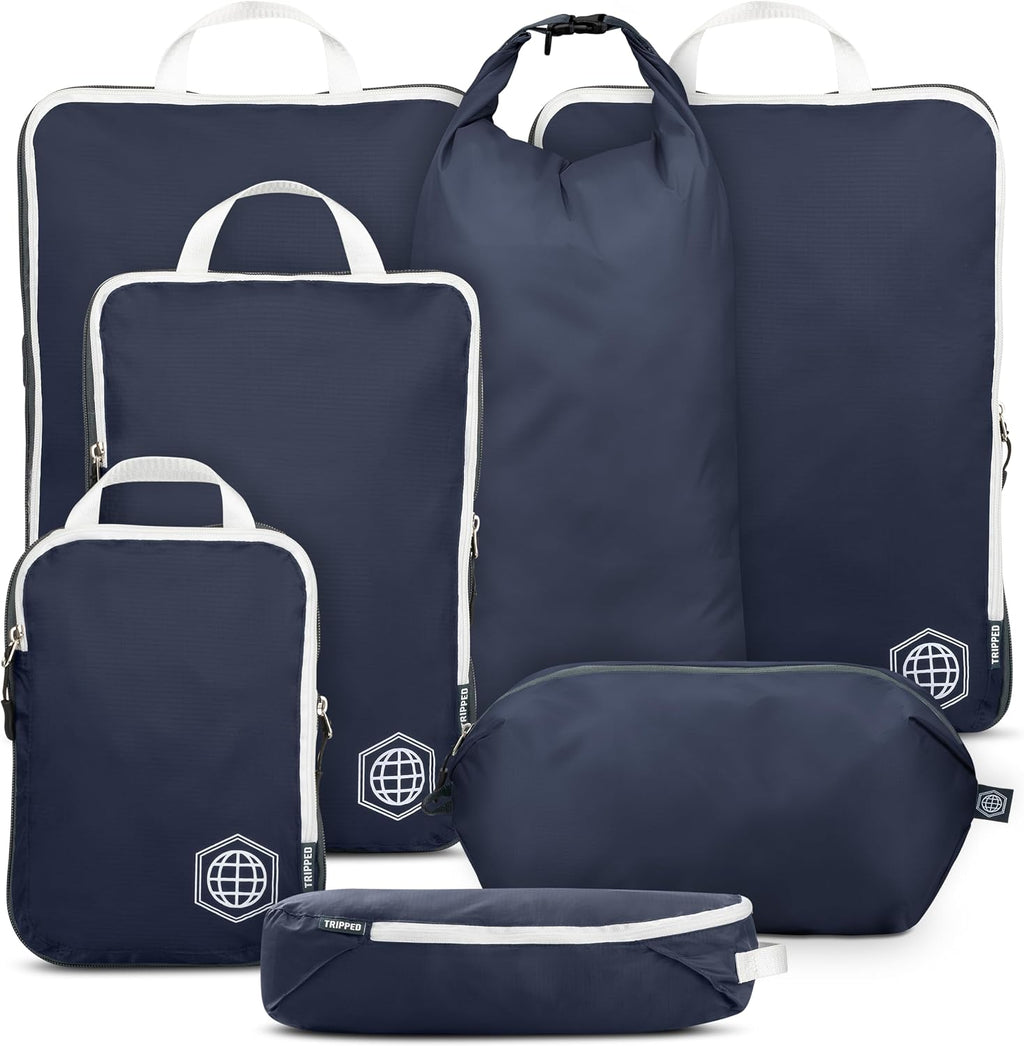 Large Compression Packing Cubes 7-Piece Set for Travel