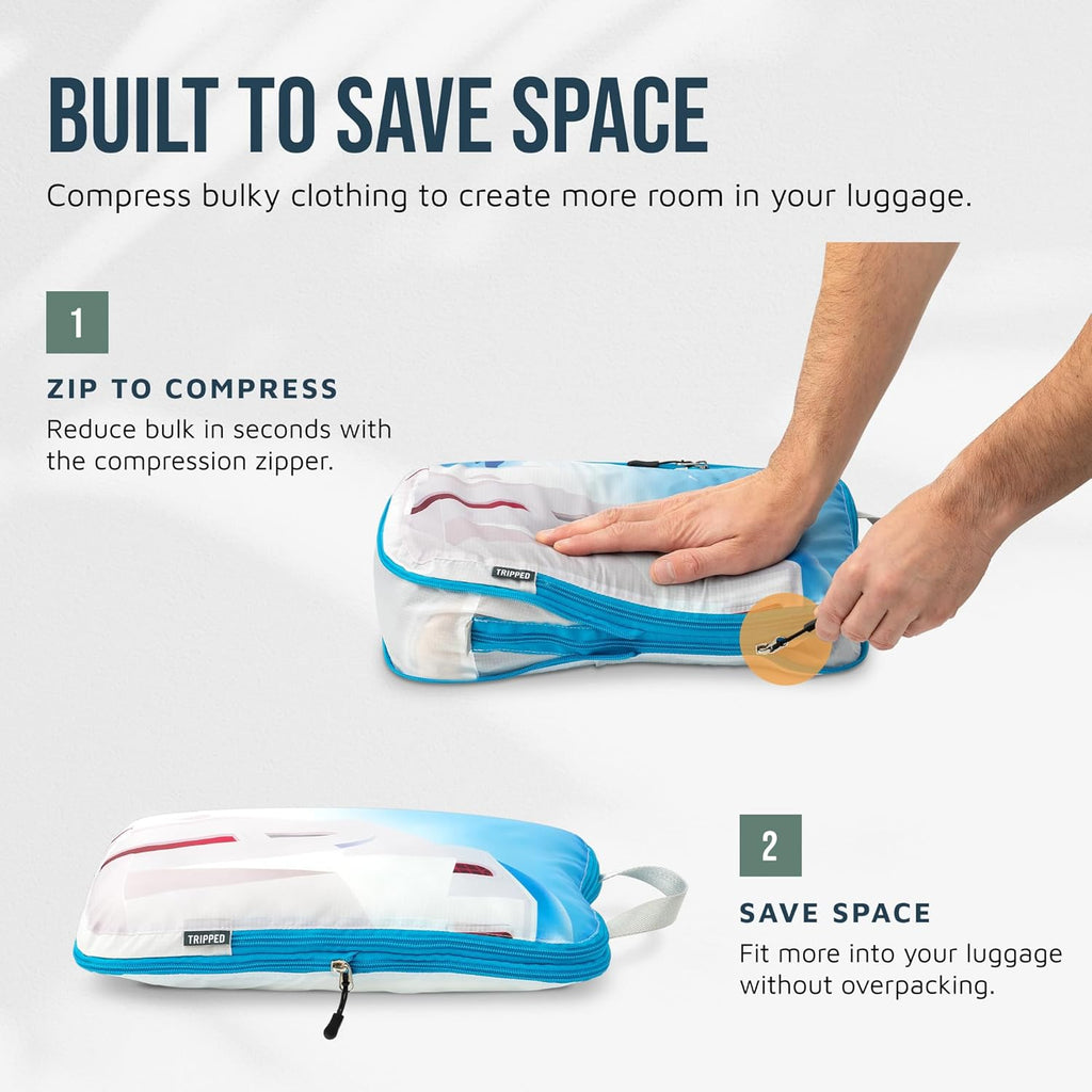 Large Compression Packing Cubes 7-Piece Set for Travel