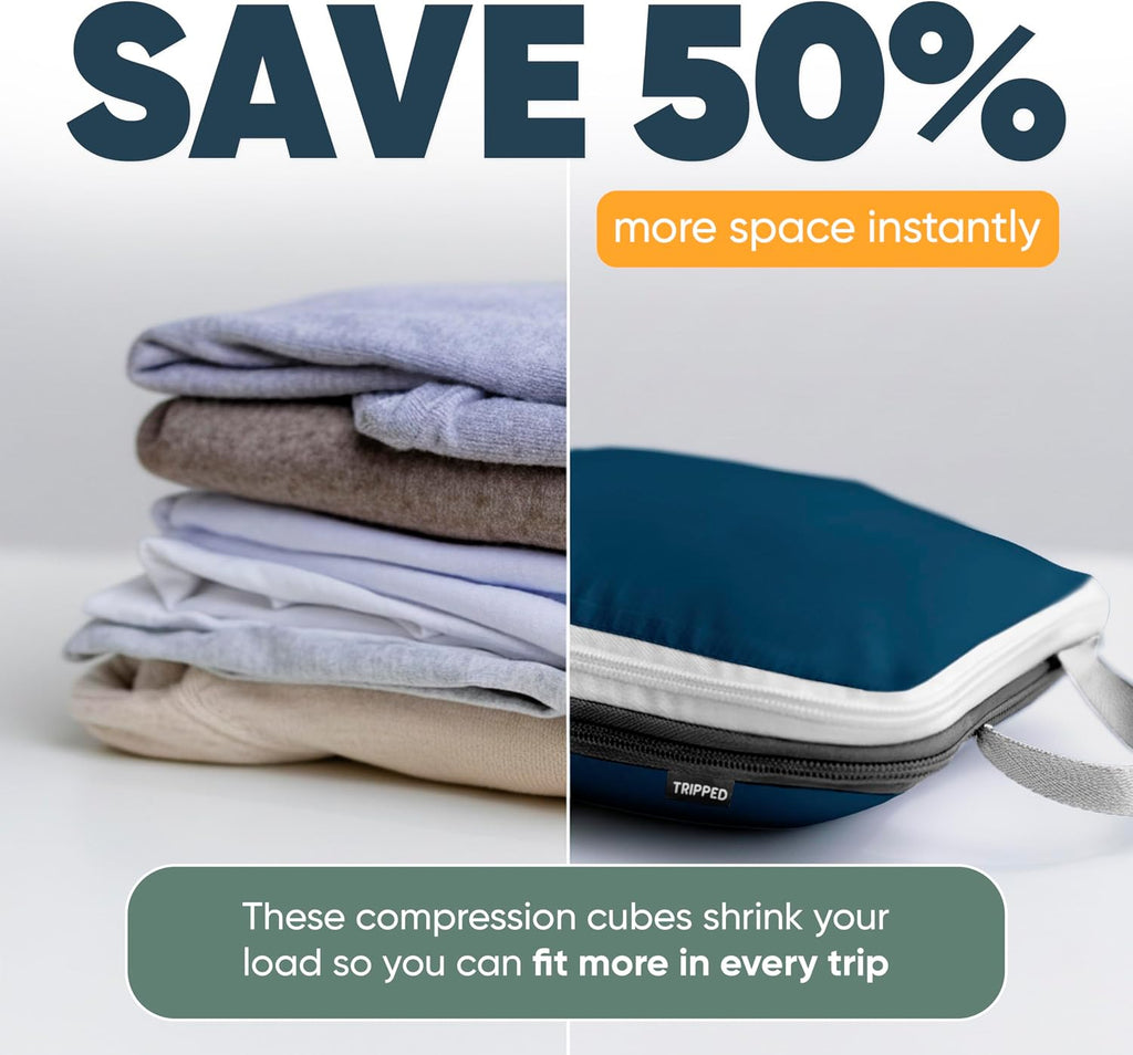 Large Compression Packing Cubes 7-Piece Set for Travel