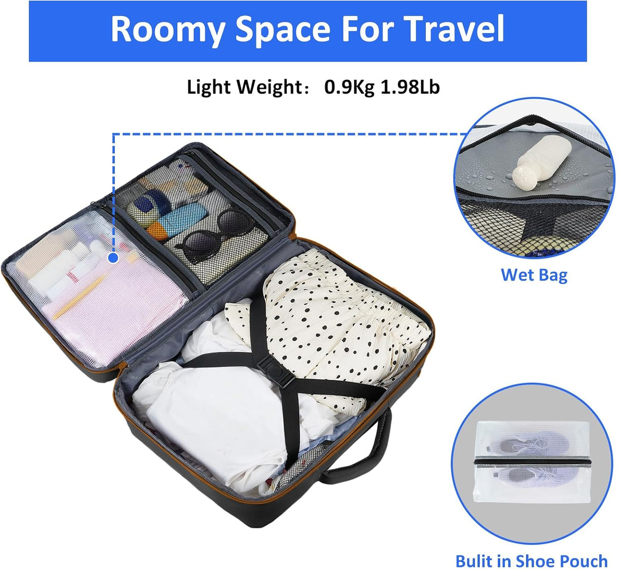 Carry on Backpack for Men Women, Laptop Bag 17.3" Flight Approved