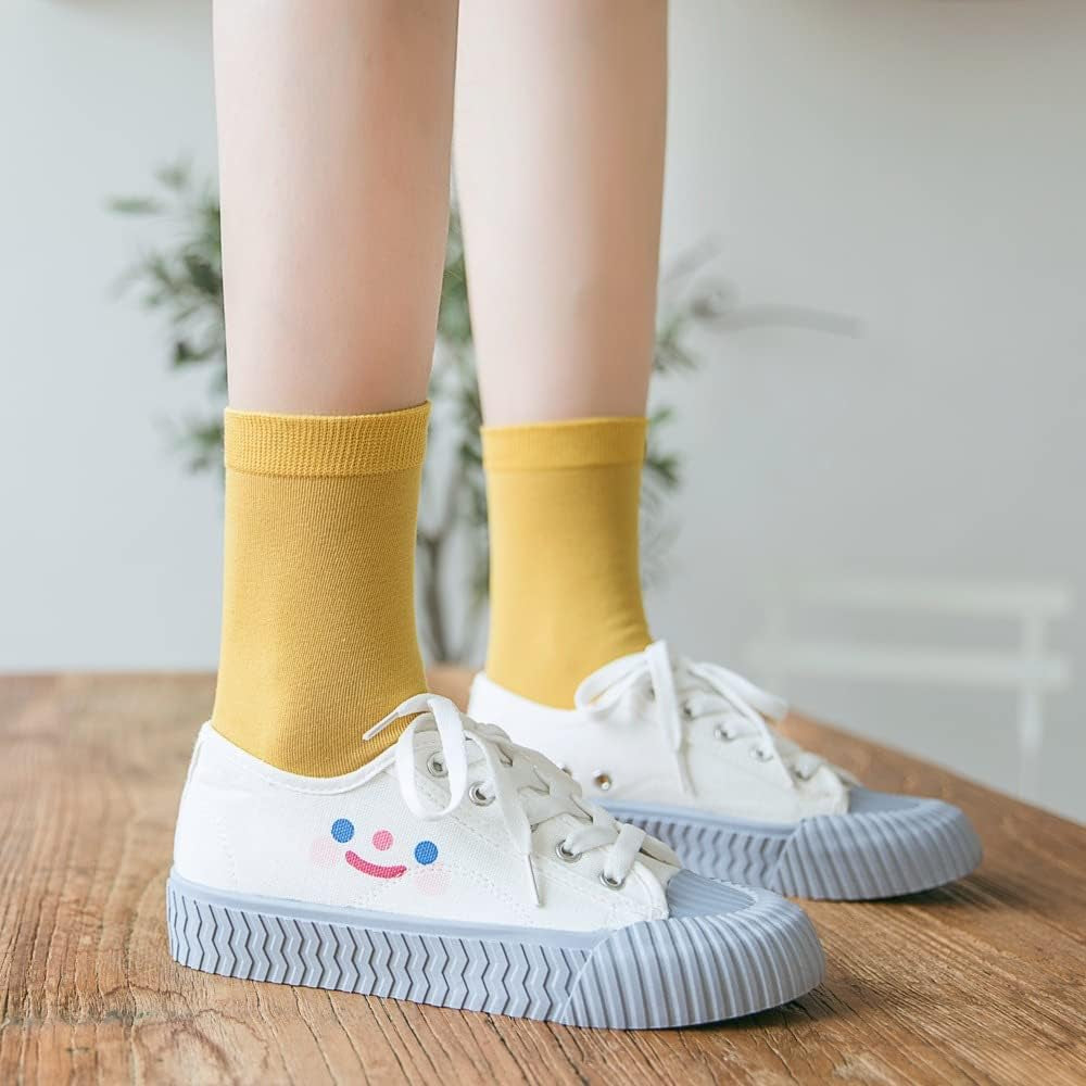 10 Pairs Womens Socks Cotton Crew Colorful Boot Socks for Women Ladies Girls
