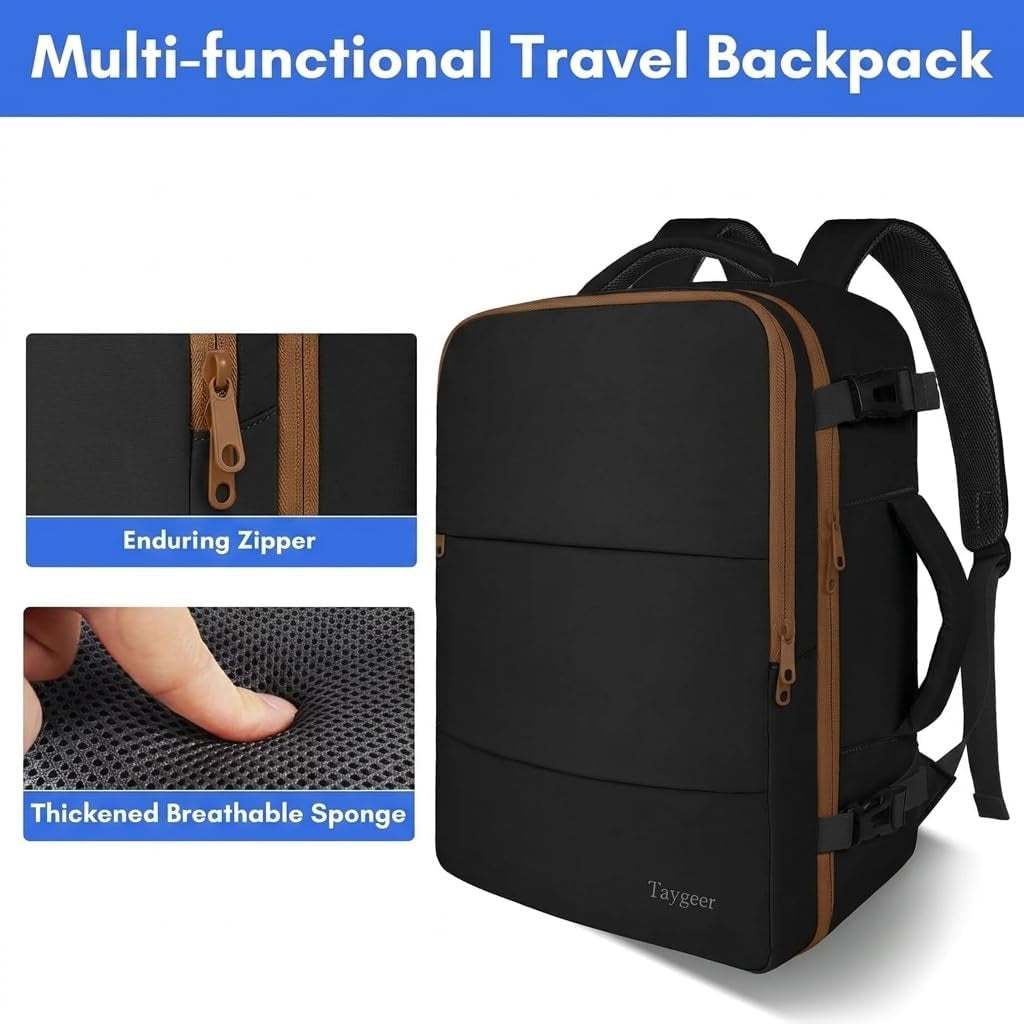 Carry on Backpack for Men Women, Laptop Bag 17.3" Flight Approved