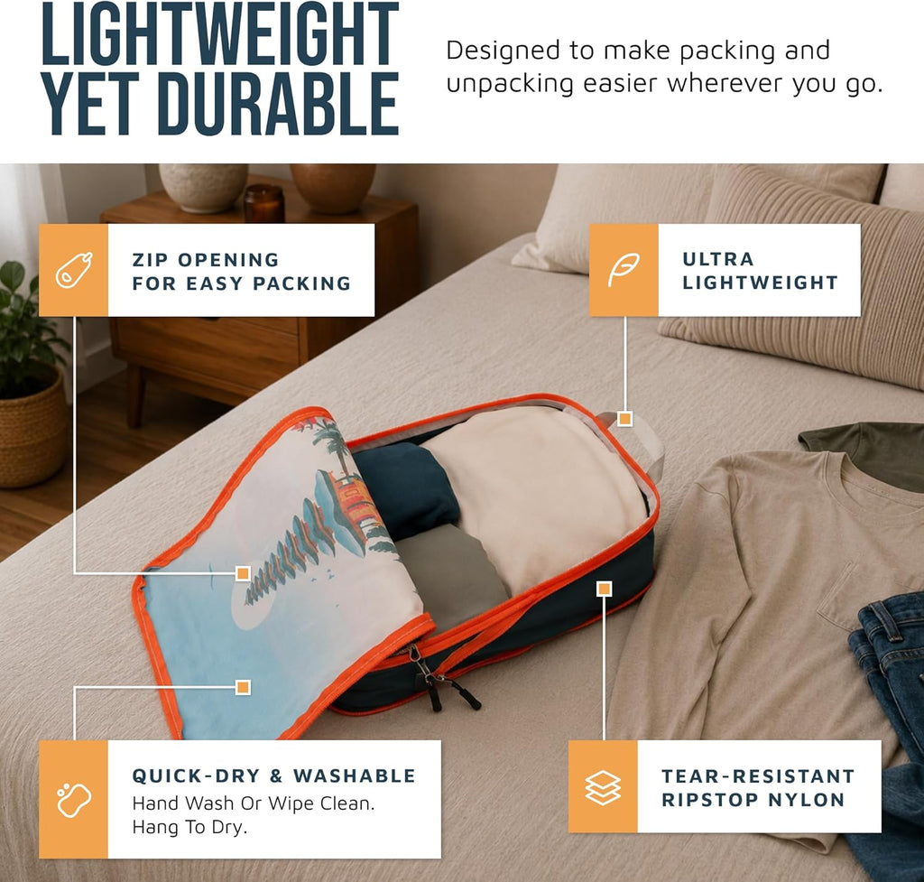 Large Compression Packing Cubes 7-Piece Set for Travel